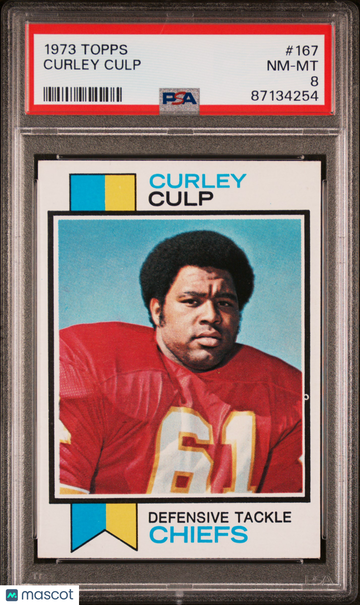 1973 Topps Curley Culp #167 PSA 8