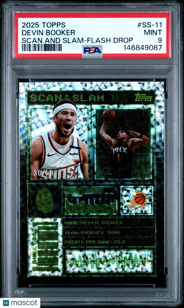 Devin Booker 2025 Topps Scan And Slam Flash Drop Short Print PSA 9 #SS-11