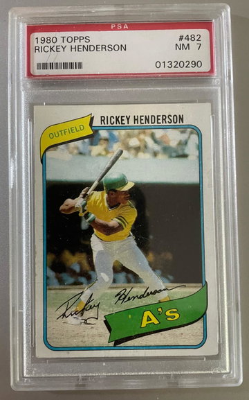1980 Topps Rickey Henderson PSA 7