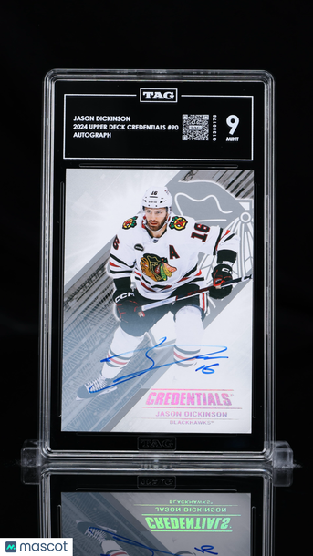 2024 Upper Deck Credentials Jason Dickinson #90 Autograph TAG 9