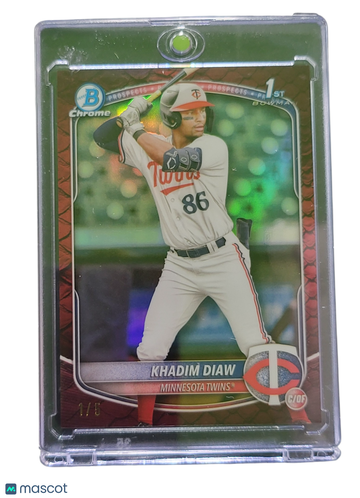 2024 Bowman Chrome Khadim Diaw #BCP-77 Red Refractor /25 1st Bowman.