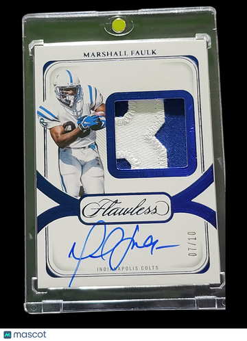 2025 Panini Flawless Marshall Faulk #DPA-MFK /10 Patch Memorabilia