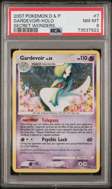2007 Pokemon Diamond and Pearl Secret Wonders Holo Gardevoir #7 PSA 8