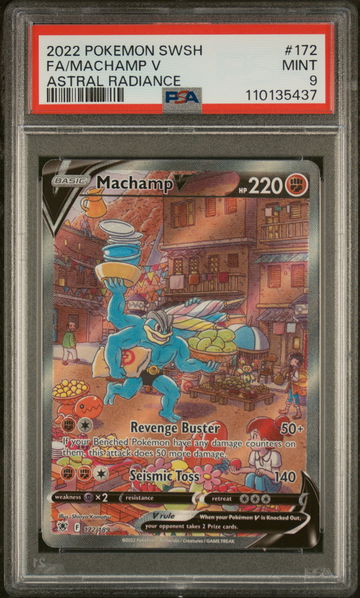 2022 Pokemon Sword and Shield Astral Radiance Machamp V #172 PSA 9
