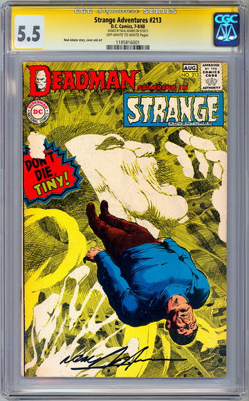 STRANGE ADVENTURES #213 CGC-SS 5.5 *SIGNED BY NEAL ADAMS* STORY COVER & ART 1968