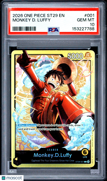 2026 One Piece Starter Deck St29-Egghead Monkey D. Luffy PSA 10 #001