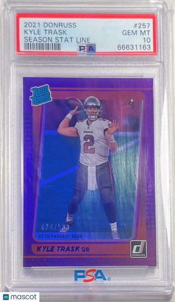 2021 Panini Donruss Kyle Trask #257 Season Stat Line PSA 10