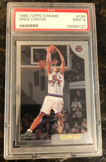 1998 Topps Chrome Vince Carter PSA 9