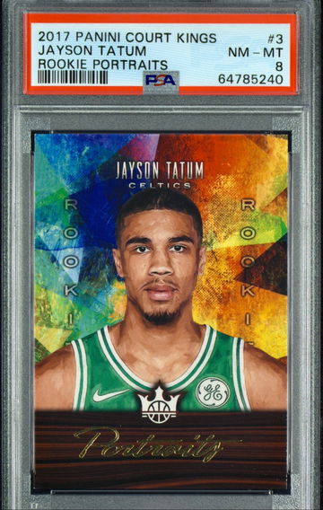 2017-18 Panini Court Kings Jayson Tatum Rookie Portraits /175 PSA 8 NM-MT Boston