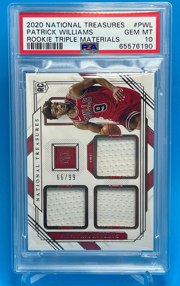 2020 Panini National Treasures Patrick Williams RC Triple Patch 66/99 PSA 10