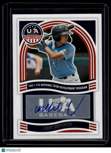 2024 Panini Stars & Stripes USA Baseball Angel Cervantes #NTS-AC 16U/17U National Team Signatures AU