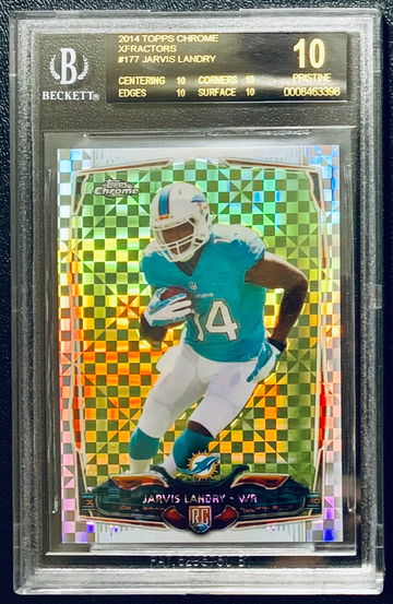 2014 Topps Chrome Jarvis Landry Xfractor RC Black Label BGS 10 Pristine 