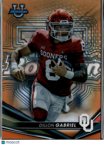 Dillon Gabriel 2022 Bowman University Orange /25 Oklahoma Sooners