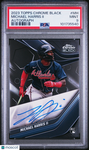 2023 Topps Chrome Black Autographs Michael Harris II #MH PSA 9