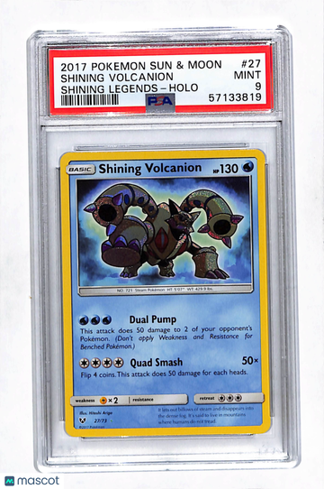 2017 Pokemon Sun & Moon Shining Legends Shining Volcanion Shining Legends-Holo PSA 9 #27