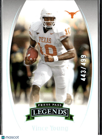 Vince Young 2007 Press Pass Legends /499 Texas Longhorns