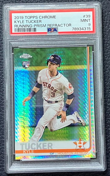 2019 Topps Chrome Kyle Tucker Running-Prism Refractor PSA 9
