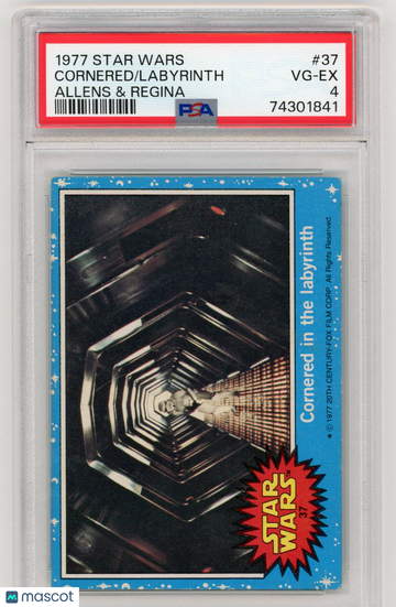 1977 Star Wars Allens & Regina Cornered in the Labyrinth #37 PSA 4