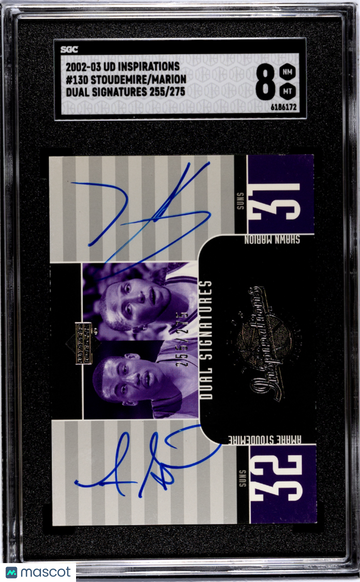 2002 Upper Deck Inspirations Marion Stoudemire #130 Dual Sigs. SGC 8