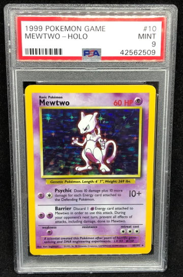 Mewtwo Base Set Unlimited PSA 9 Mint
