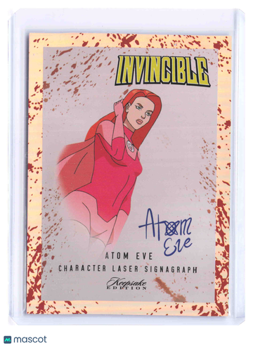 2025 Invincible Atom Eve Laser Signagraph Autograph #324 Blood Splat Holo Keepsake Edition