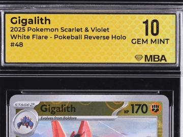 2025 Pokemon Scarlet & Violet White Flare Gigalith Reverse Holo MBA 10 #48