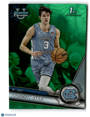 2023-24 Bowman University Chrome Cormac Ryan #11 North Carolina Tar Heels