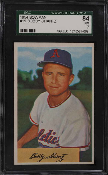 1954 Bowman Baseball Bobby Shantz #19 SGC 7