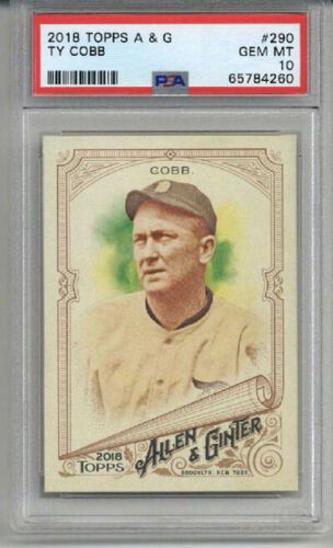 2018 TOPPS ALLEN & GINTER #290 TY COBB CARD DETROIT TIGERS PSA 10 LOW POP