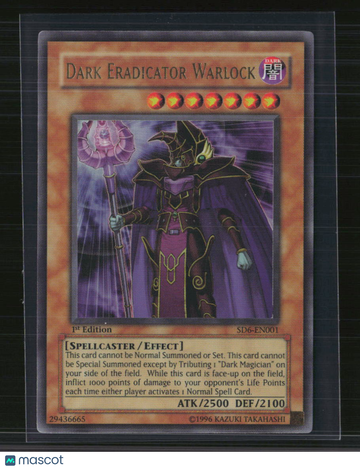 2006 Konami Spellcaster's Judgment Dark Eradicator Warlock Ultra Rare 1st Edition