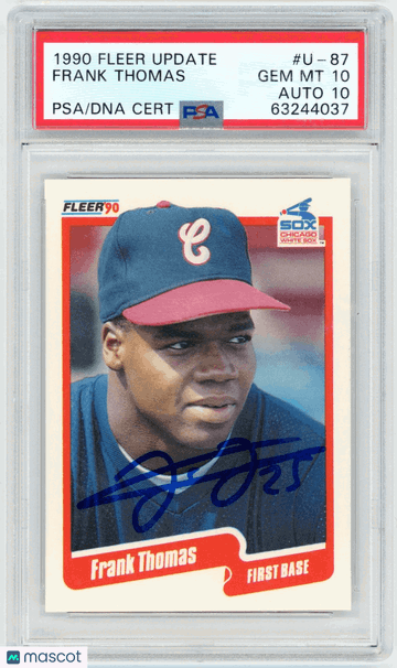 1990 Fleer Update Frank Thomas #U-87 PSA 10 Auto 10