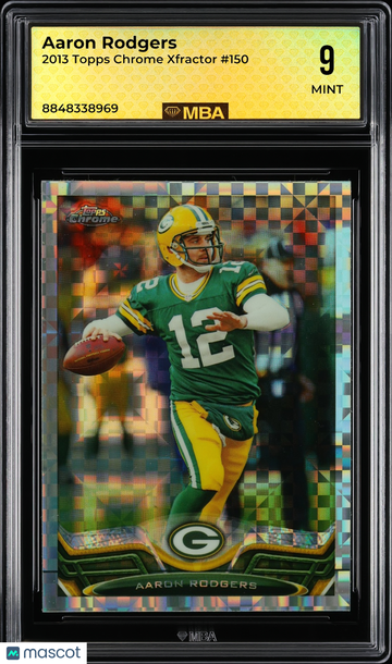 2013 Topps Chrome Aaron Rodgers #150 Xfractor MBA 9