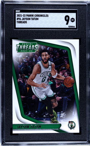Jayson Tatum 2021-22 Panini Chronicles Threads #96 - Graded SGC 9 MINT MT ☘️