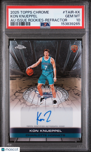 2025 Topps Chrome Autograph Issue Rookies Kon Knueppel #TAIR-KK PSA 10