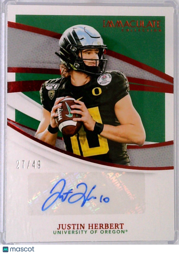 2021 Panini Immaculate Collection Collegiate Justin Herbert /49