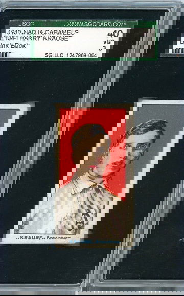1910 E104-1 Nadja Caramels Harry Krause Blank Back SGC 40 P1236