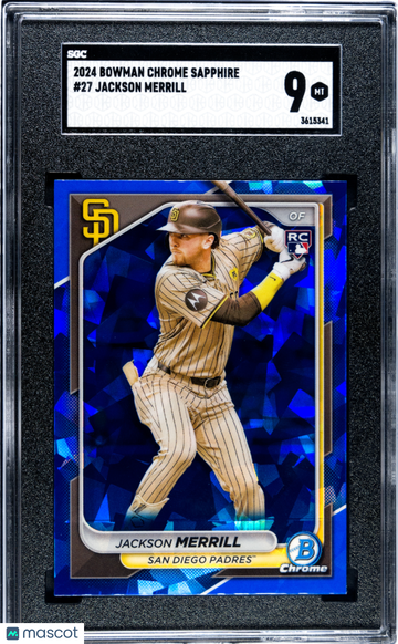 2024 Bowman Chrome Sapphire Jackson Merrill #27 SGC 9