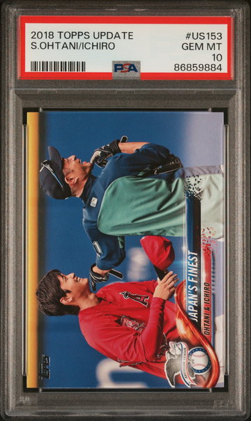 2018 Topps Update Shohei Ohtani/Ichiro Suzuki #US153 PSA 10