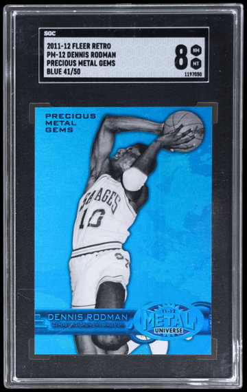2011 Fleer Retro Dennis Rodman Precious Metal Gems Blue SGC 8