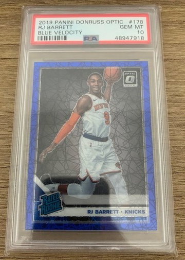 RJ Barrett - Optic - Blue Velocity - PSA 10