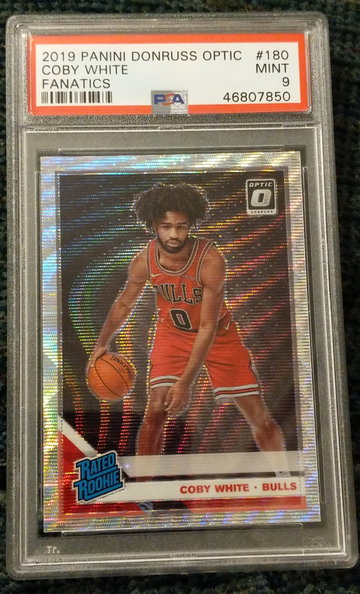 Coby White 2019 donruss optic fanatics psa 9