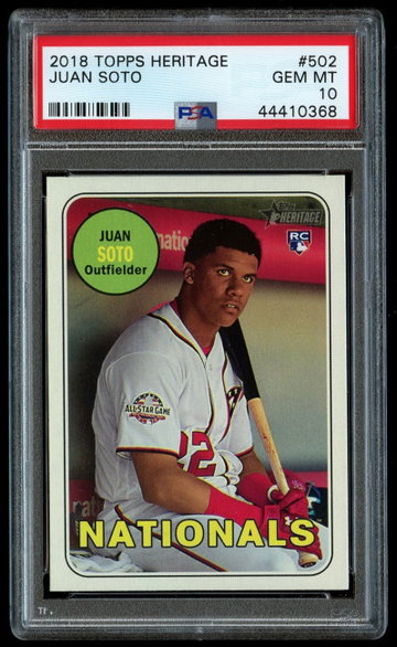 Juan Soto 2018 Topps Heritage High PSA 10 Gem Mint RC