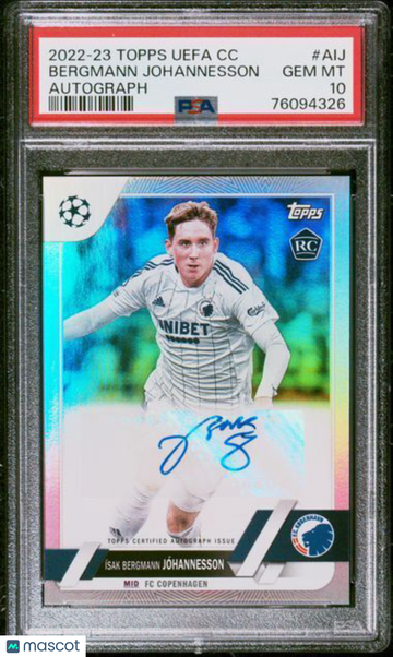 2022 Topps UEFA Club Competitions Autographs Bergmann Johannesson #AIJ PSA 10