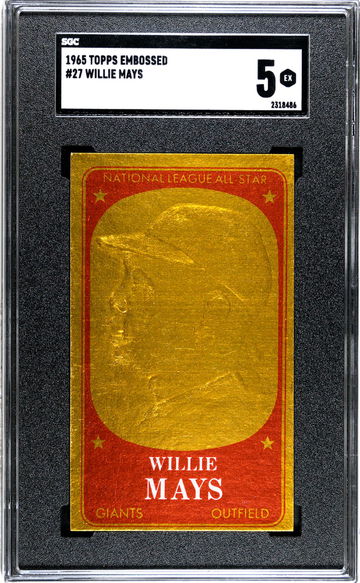 1965 Topps Embossed #27 Willie Mays SGC 5