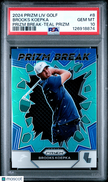 2024 Panini Prizm LIV Golf Prizm Break Brooks Koepka #8 Teal PSA 10