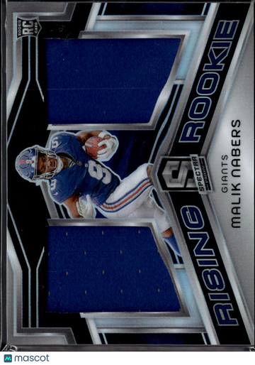 Malik Nabers 2024 Panini Spectra Prizm Rising Rookie RC Memorabilia /99 New York Giants