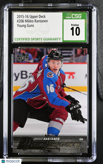 2015-16 Upper Deck Mikko Rantanen #206 Young Guns Rookie CGC 10