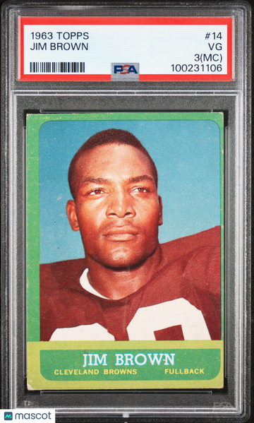 1963 Topps Jim Brown #14 MC PSA 3
