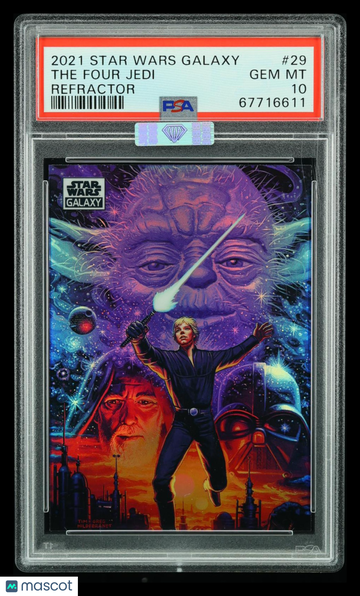 2021 Topps Chrome Star Wars Galaxy The Four Jedi #29 Refractor MBA 10