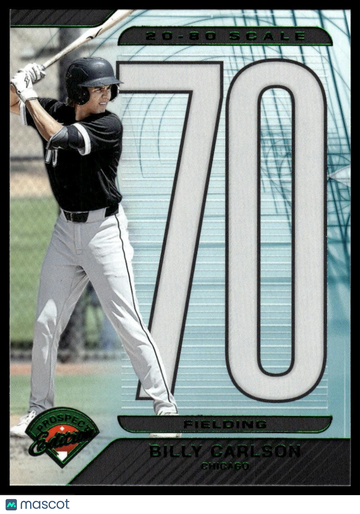 2025 Panini Prospect Edition Billy Carlson #1 20-80 Scale - Green